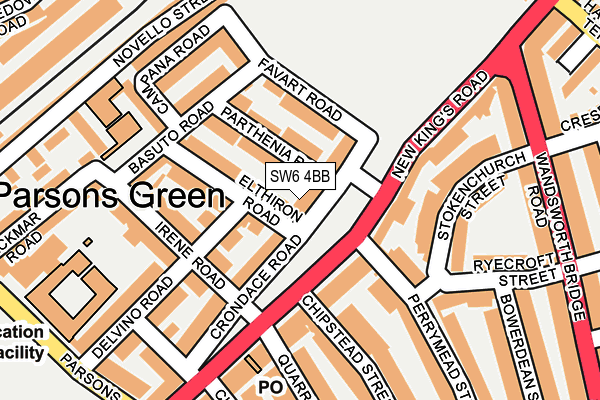 SW6 4BB map - OS OpenMap – Local (Ordnance Survey)