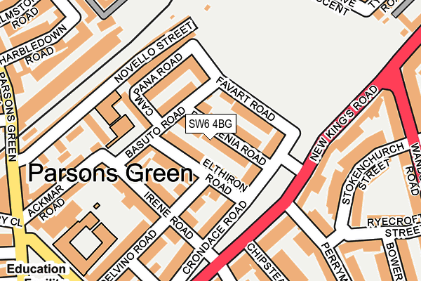 SW6 4BG map - OS OpenMap – Local (Ordnance Survey)