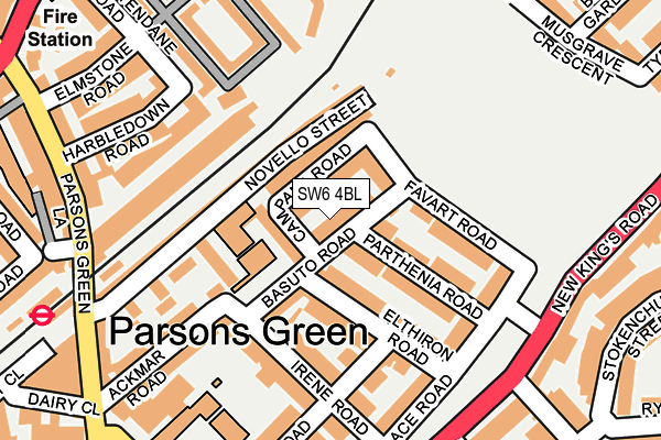 SW6 4BL map - OS OpenMap – Local (Ordnance Survey)