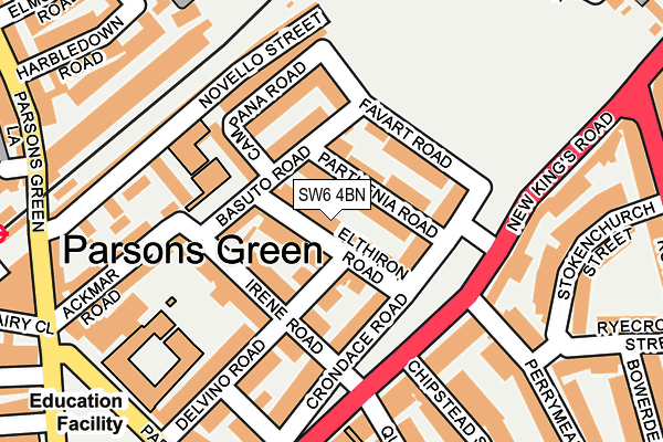 SW6 4BN map - OS OpenMap – Local (Ordnance Survey)