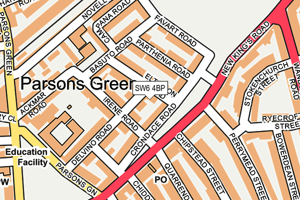 SW6 4BP map - OS OpenMap – Local (Ordnance Survey)