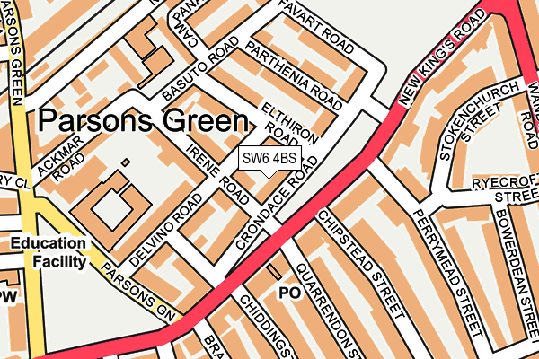 SW6 4BS map - OS OpenMap – Local (Ordnance Survey)