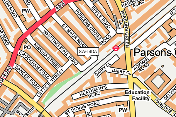 SW6 4DA map - OS OpenMap – Local (Ordnance Survey)