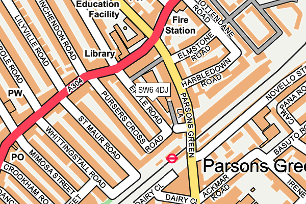 SW6 4DJ map - OS OpenMap – Local (Ordnance Survey)