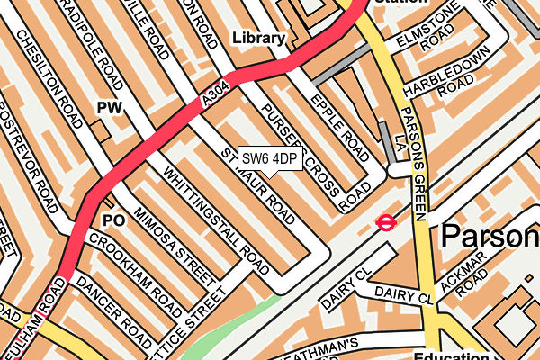 SW6 4DP map - OS OpenMap – Local (Ordnance Survey)