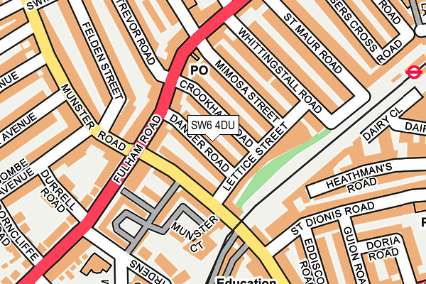 SW6 4DU map - OS OpenMap – Local (Ordnance Survey)