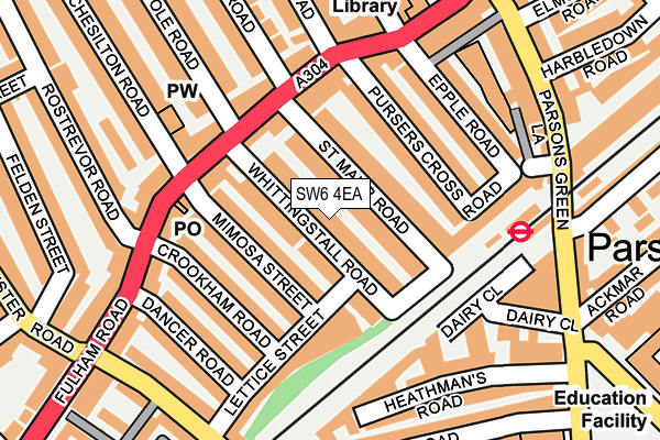 SW6 4EA map - OS OpenMap – Local (Ordnance Survey)