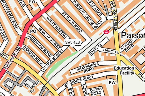 SW6 4EB map - OS OpenMap – Local (Ordnance Survey)