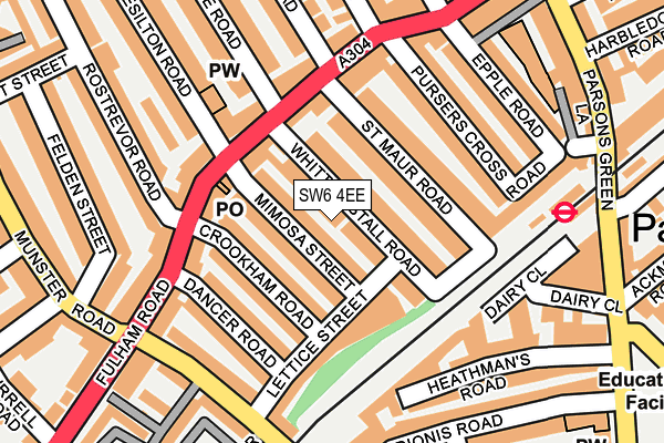 SW6 4EE map - OS OpenMap – Local (Ordnance Survey)