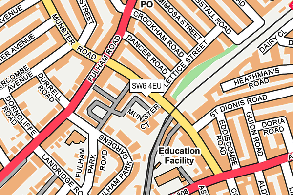 SW6 4EU map - OS OpenMap – Local (Ordnance Survey)