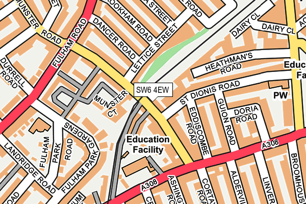SW6 4EW map - OS OpenMap – Local (Ordnance Survey)