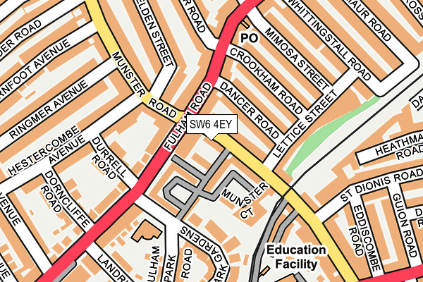 SW6 4EY map - OS OpenMap – Local (Ordnance Survey)