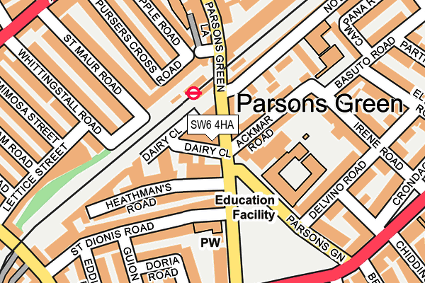 SW6 4HA map - OS OpenMap – Local (Ordnance Survey)