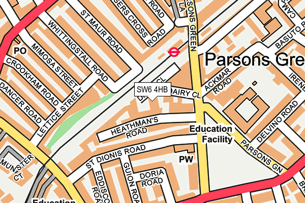 SW6 4HB map - OS OpenMap – Local (Ordnance Survey)