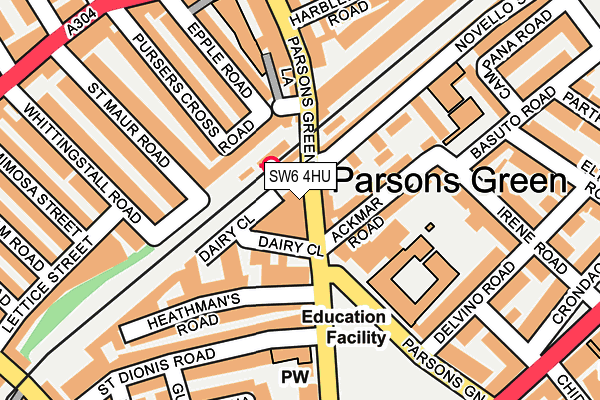 SW6 4HU map - OS OpenMap – Local (Ordnance Survey)