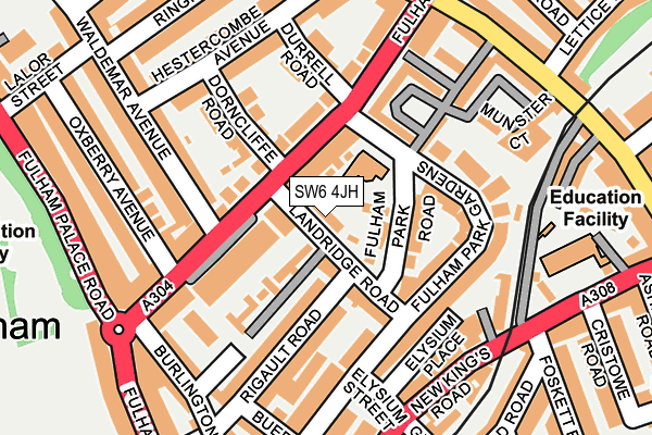 SW6 4JH map - OS OpenMap – Local (Ordnance Survey)