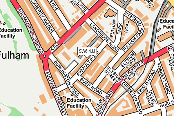 SW6 4JJ map - OS OpenMap – Local (Ordnance Survey)