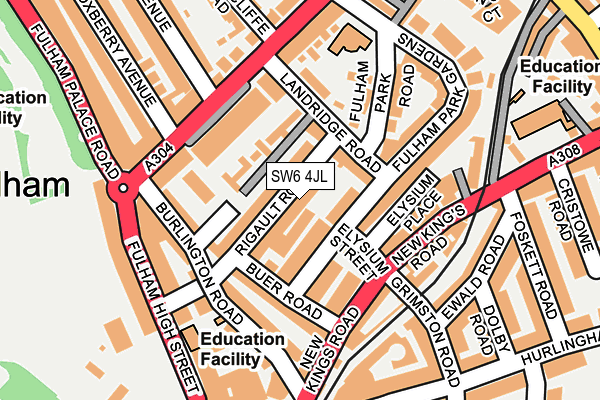 SW6 4JL map - OS OpenMap – Local (Ordnance Survey)