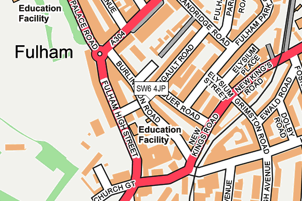 SW6 4JP map - OS OpenMap – Local (Ordnance Survey)