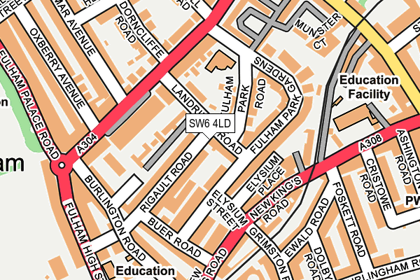 SW6 4LD map - OS OpenMap – Local (Ordnance Survey)