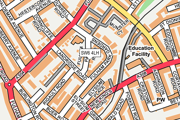 SW6 4LH map - OS OpenMap – Local (Ordnance Survey)