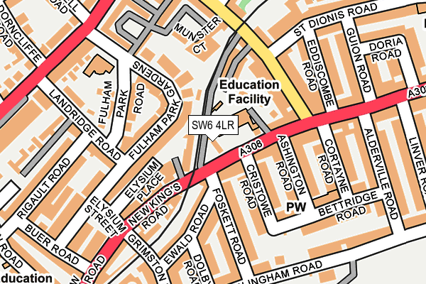 SW6 4LR map - OS OpenMap – Local (Ordnance Survey)