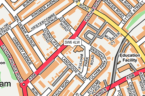 SW6 4LW map - OS OpenMap – Local (Ordnance Survey)