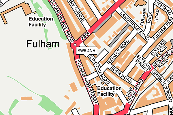 SW6 4NR map - OS OpenMap – Local (Ordnance Survey)