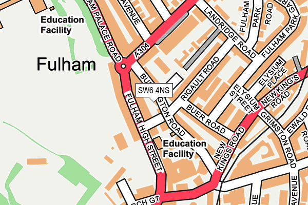 SW6 4NS map - OS OpenMap – Local (Ordnance Survey)