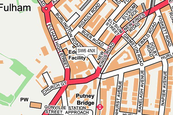 SW6 4NX map - OS OpenMap – Local (Ordnance Survey)