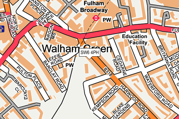 SW6 4PH map - OS OpenMap – Local (Ordnance Survey)
