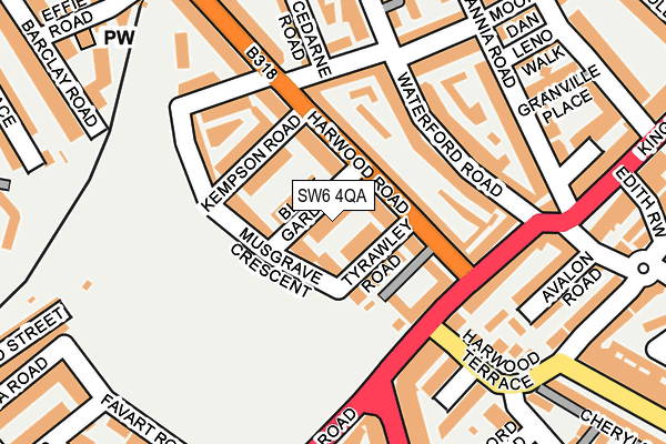 SW6 4QA map - OS OpenMap – Local (Ordnance Survey)