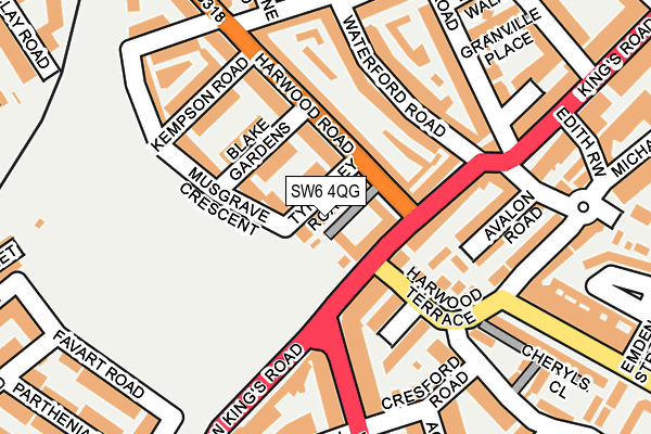 SW6 4QG map - OS OpenMap – Local (Ordnance Survey)