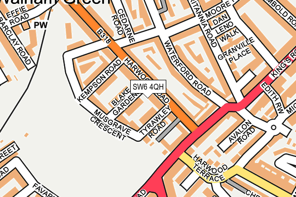 SW6 4QH map - OS OpenMap – Local (Ordnance Survey)