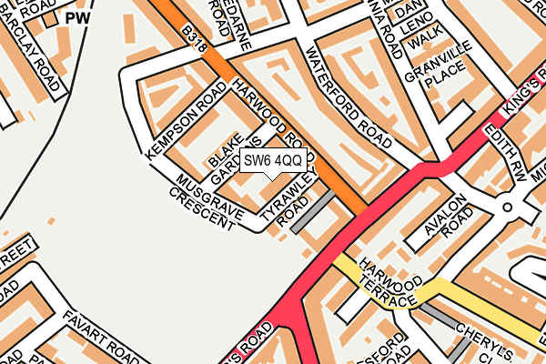 SW6 4QQ map - OS OpenMap – Local (Ordnance Survey)