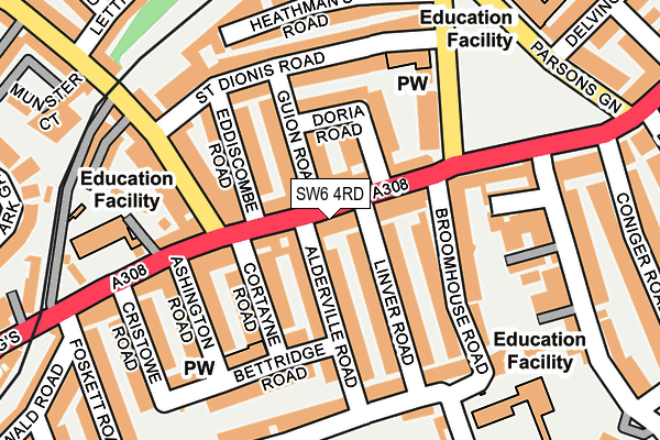 SW6 4RD map - OS OpenMap – Local (Ordnance Survey)