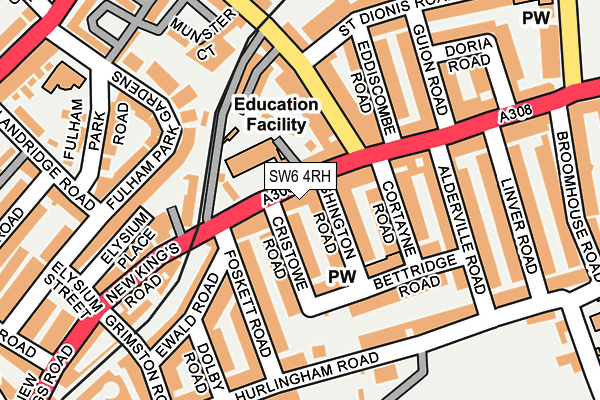 SW6 4RH map - OS OpenMap – Local (Ordnance Survey)