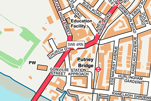 SW6 4RN map - OS OpenMap – Local (Ordnance Survey)