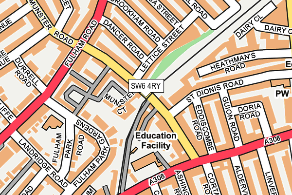 SW6 4RY map - OS OpenMap – Local (Ordnance Survey)