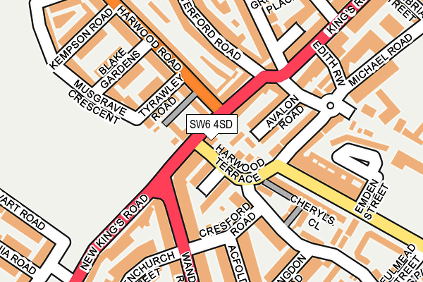SW6 4SD map - OS OpenMap – Local (Ordnance Survey)
