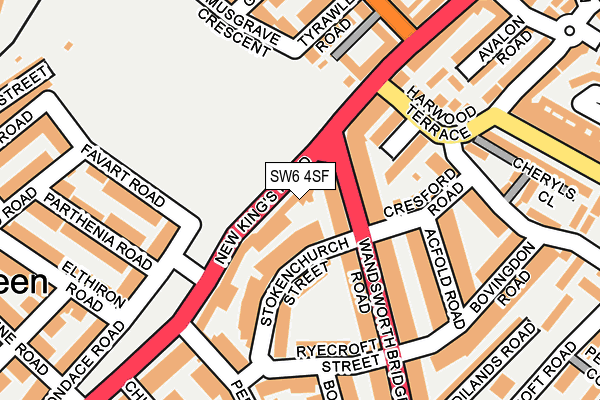 SW6 4SF map - OS OpenMap – Local (Ordnance Survey)
