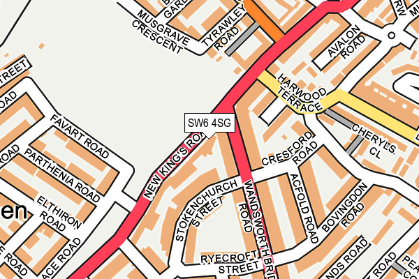 SW6 4SG map - OS OpenMap – Local (Ordnance Survey)