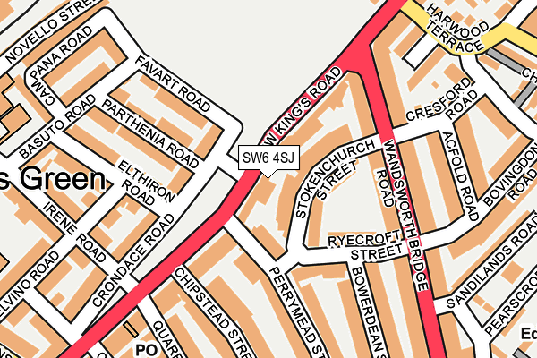 SW6 4SJ map - OS OpenMap – Local (Ordnance Survey)