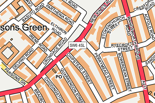 SW6 4SL map - OS OpenMap – Local (Ordnance Survey)