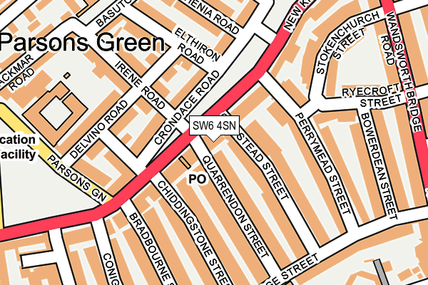 SW6 4SN map - OS OpenMap – Local (Ordnance Survey)