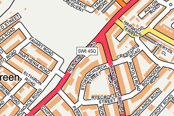 SW6 4SQ map - OS OpenMap – Local (Ordnance Survey)