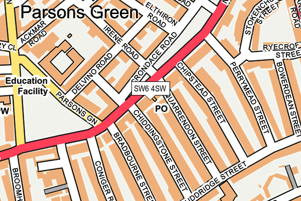 SW6 4SW map - OS OpenMap – Local (Ordnance Survey)