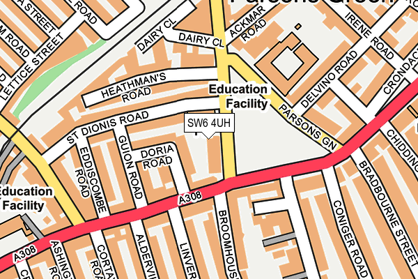 SW6 4UH map - OS OpenMap – Local (Ordnance Survey)