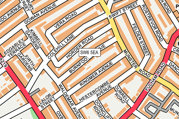 SW6 5EA map - OS OpenMap – Local (Ordnance Survey)