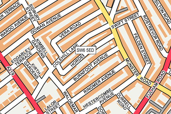 SW6 5ED map - OS OpenMap – Local (Ordnance Survey)